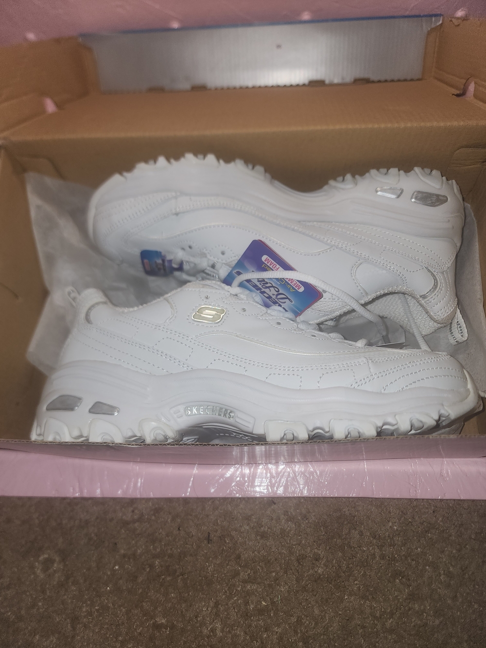 Skechers White Chunky Athletic Sneakers